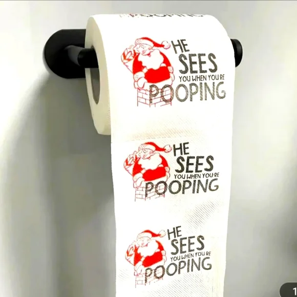 2 Roll of Santa Claus Funny Toilet Paper - Picture 2 of 6